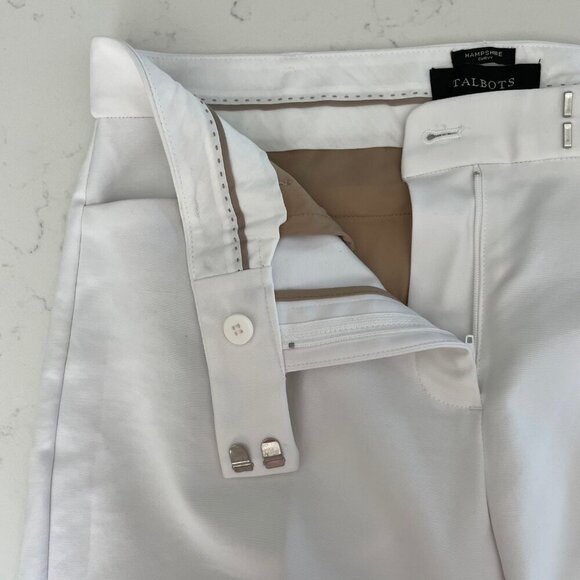 Talbots Hampshire Curvy Neutral 4 Pocket Cotton Rayon Pants White Sz 6 NWOT - Picture 9 of 12